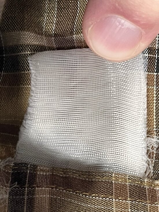 Ely Cattleman Pearl Snap Shirt Mens Medium Tan Brown Plaid Western Long Sleeve - Picture 8 of 9